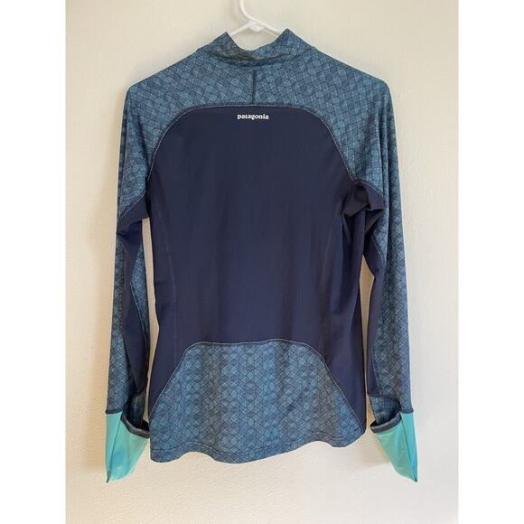 Patagonia W's All Weather Half Zip-Neck Capilene Base Layer Green Pullover Sz Sm - Picture 3 of 6